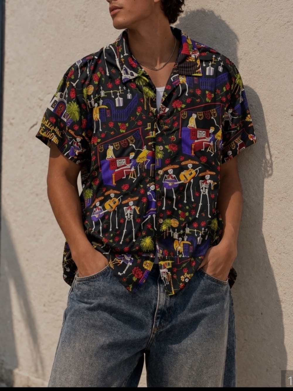 David Carey Originals Day of the Dead Mariachi Shirt Dia de Los Muertos. Spooky.
